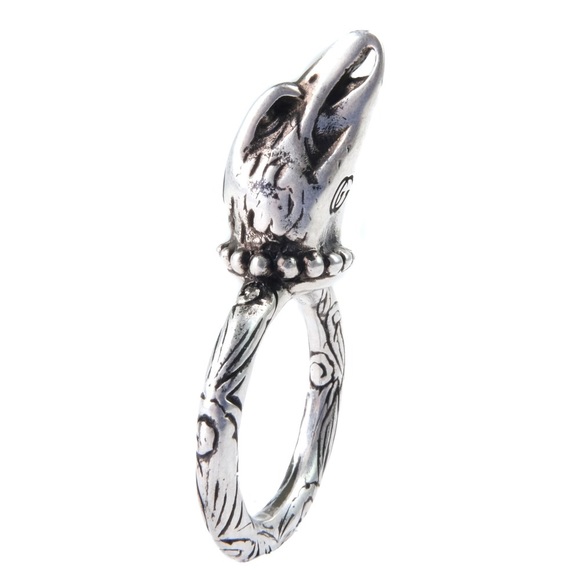 New GUCCI ANGER FOREST EAGLE 925 SILVER Ring 7,5